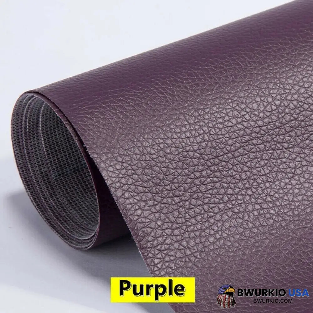 Self Adhesive Leather Refinisher Cuttable Sofa Repair 8X12In(20X30Cm)*2 Special Promotion / Purple