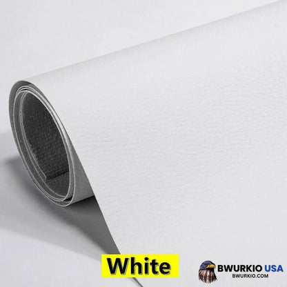 Self Adhesive Leather Refinisher Cuttable Sofa Repair 8X12In(20X30Cm)*2 Special Promotion / White