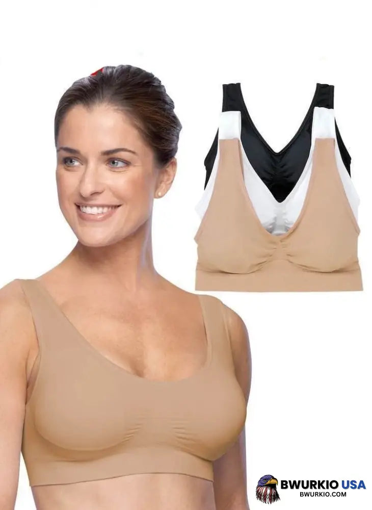 Sexy Genie Bra Buy 1 Get 3 Improved Comfortable Seamless Clasic / S