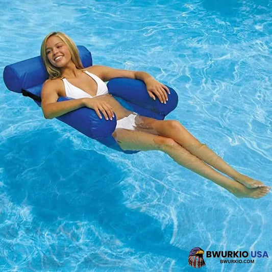 Swimming Floating Bed And Lounge Chair Blue