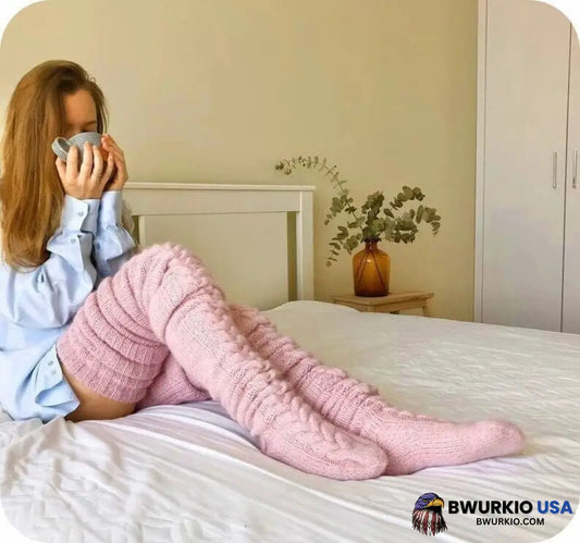 Thigh High Socks Pink / 85Cm/33.46Inch