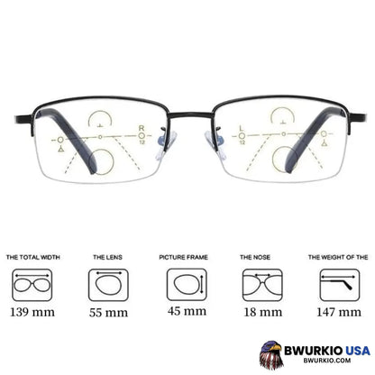 Titanium Progressive Far And Near Dual-Use Reading Glasses