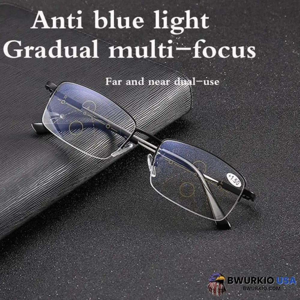 Titanium Progressive Far And Near Dual-Use Reading Glasses