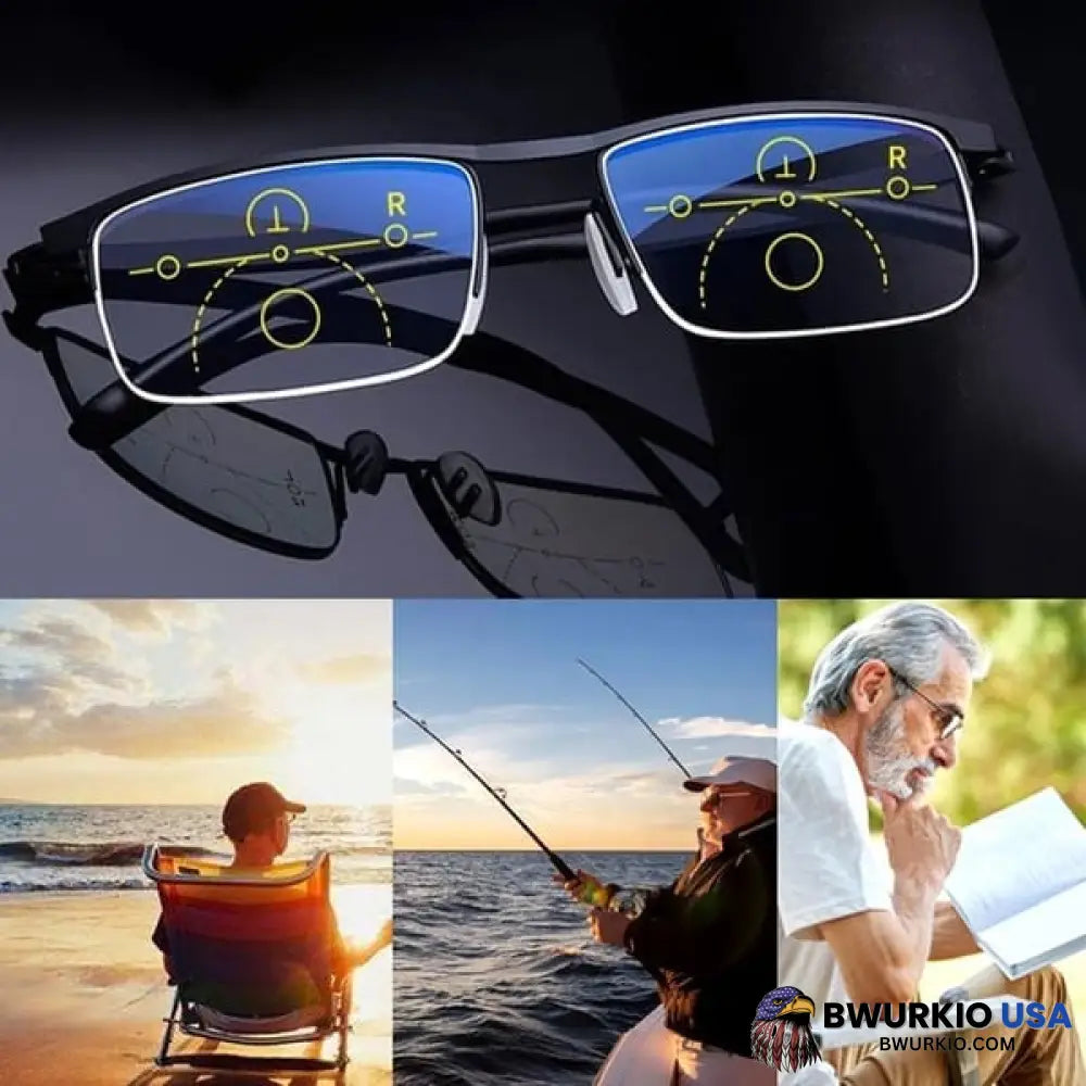 Titanium Progressive Far And Near Dual-Use Reading Glasses