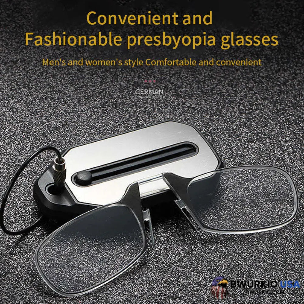 Vincaca Legless Nose Clip Presbyopic Glasses Mini Portable +1.0X