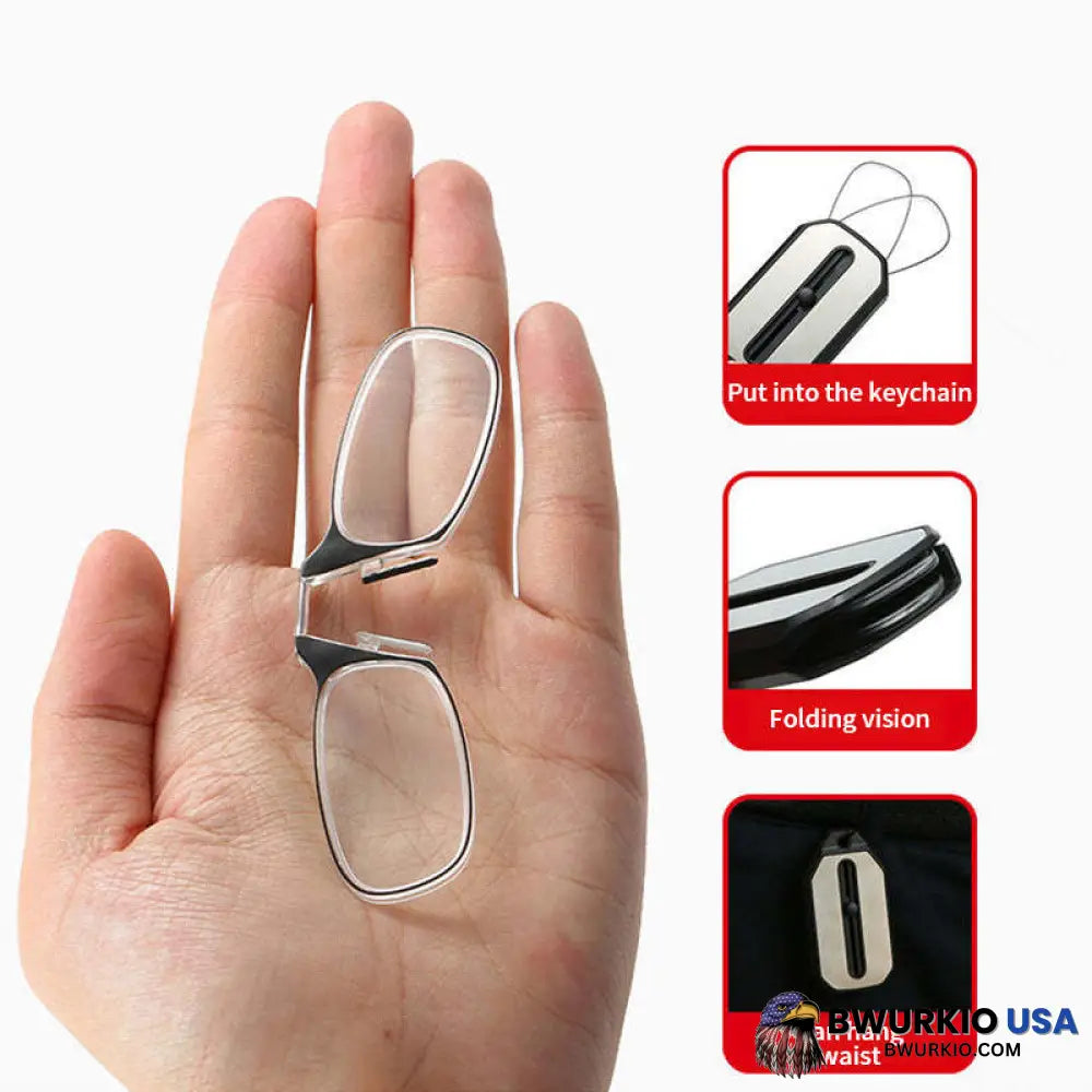 Vincaca Legless Nose Clip Presbyopic Glasses Mini Portable