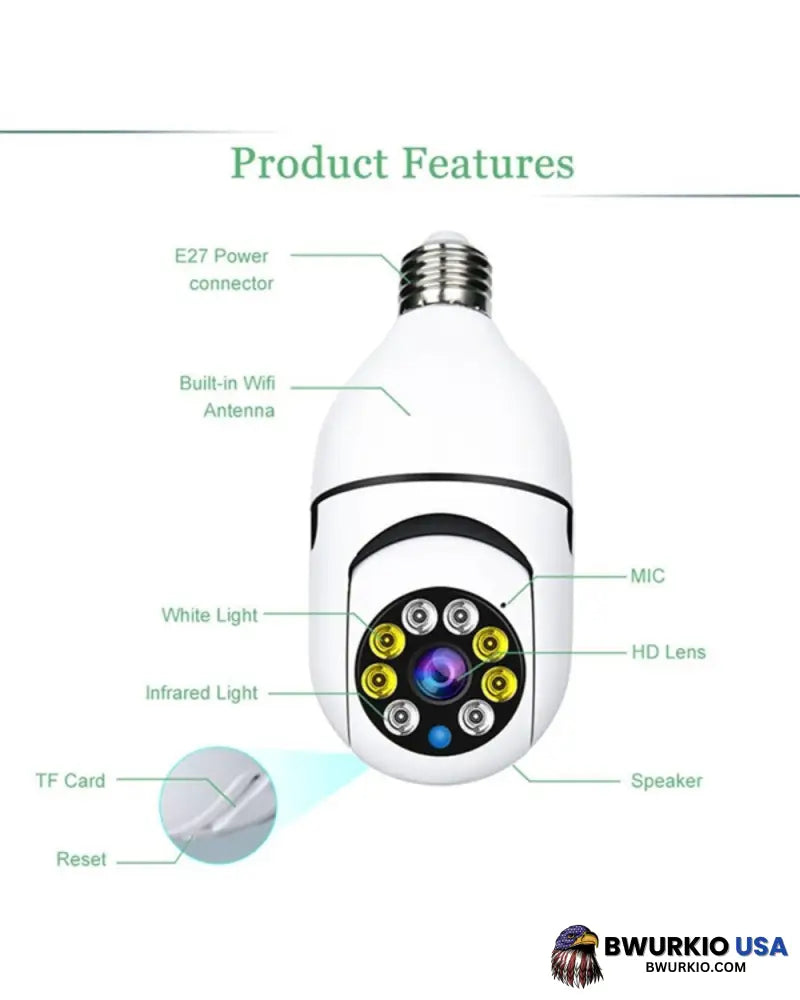 Wireless Wifi Light Bulb Camera