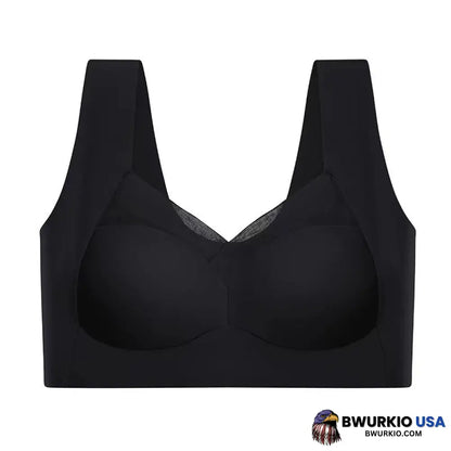 Wmbra Posture Correction Summer Wireless Push-Up Comfort Bra -2.0 Black / L