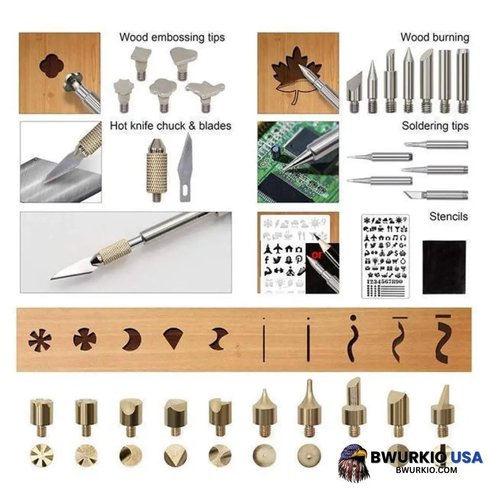 Wood Burning Set - Pyrography Kit Business & Industrial