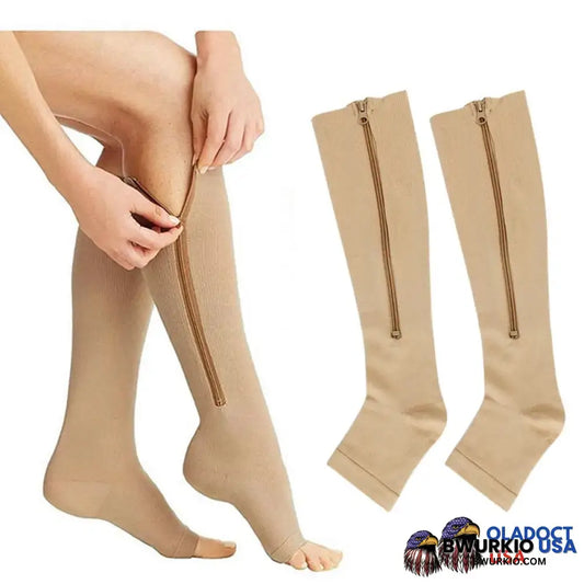 Zipper Medic - Compression Socks 3 Pairs / Beige S/M 200004183